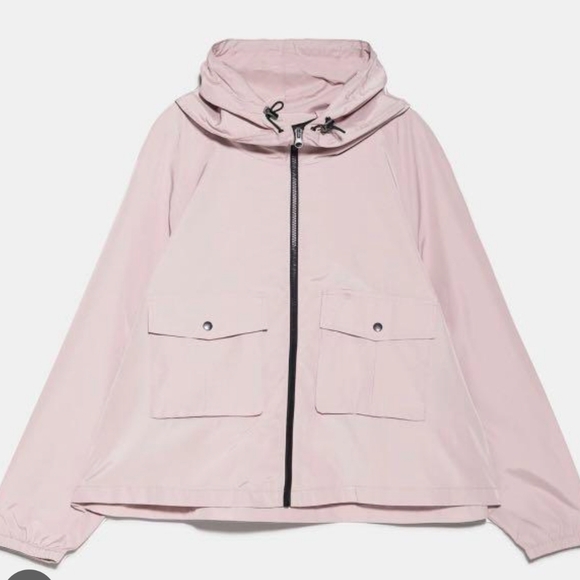 🌸 Zara dusty pink rain repellent jacket - Picture 1 of 13